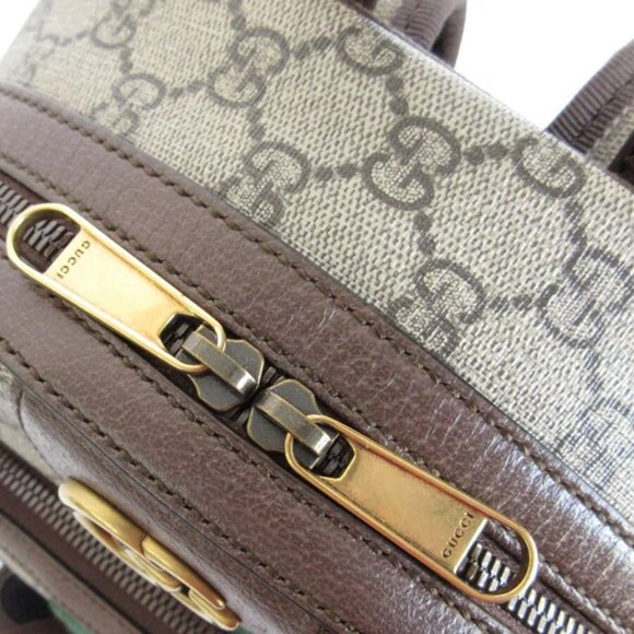Auth GUCCI GG Marmont Backpack Brown PVC - Picture 6 of 12